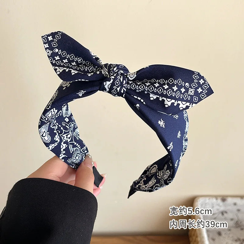 Cotton Cashew Flowers Printing Butterfly Hair Clips