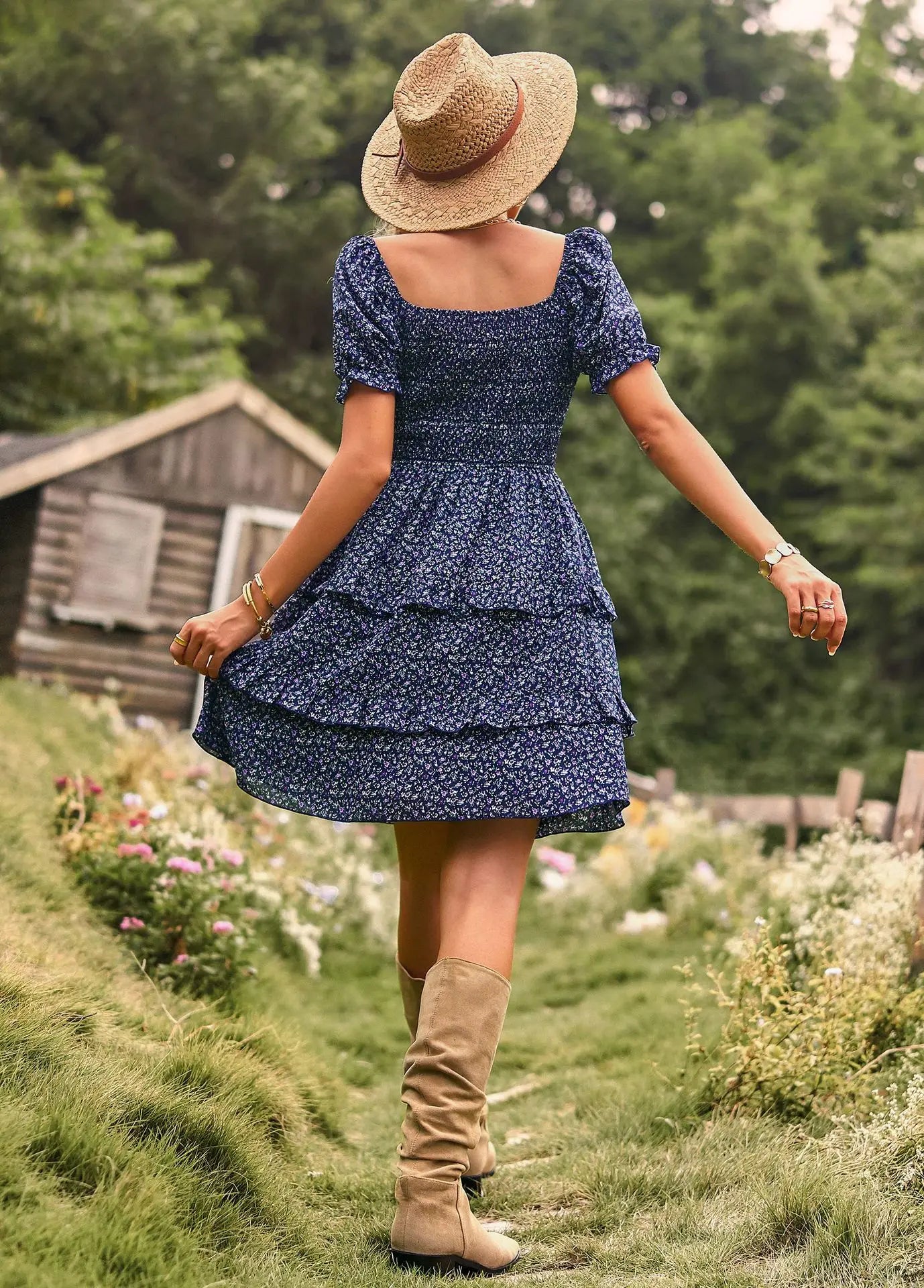 Women's Flower Print Dress