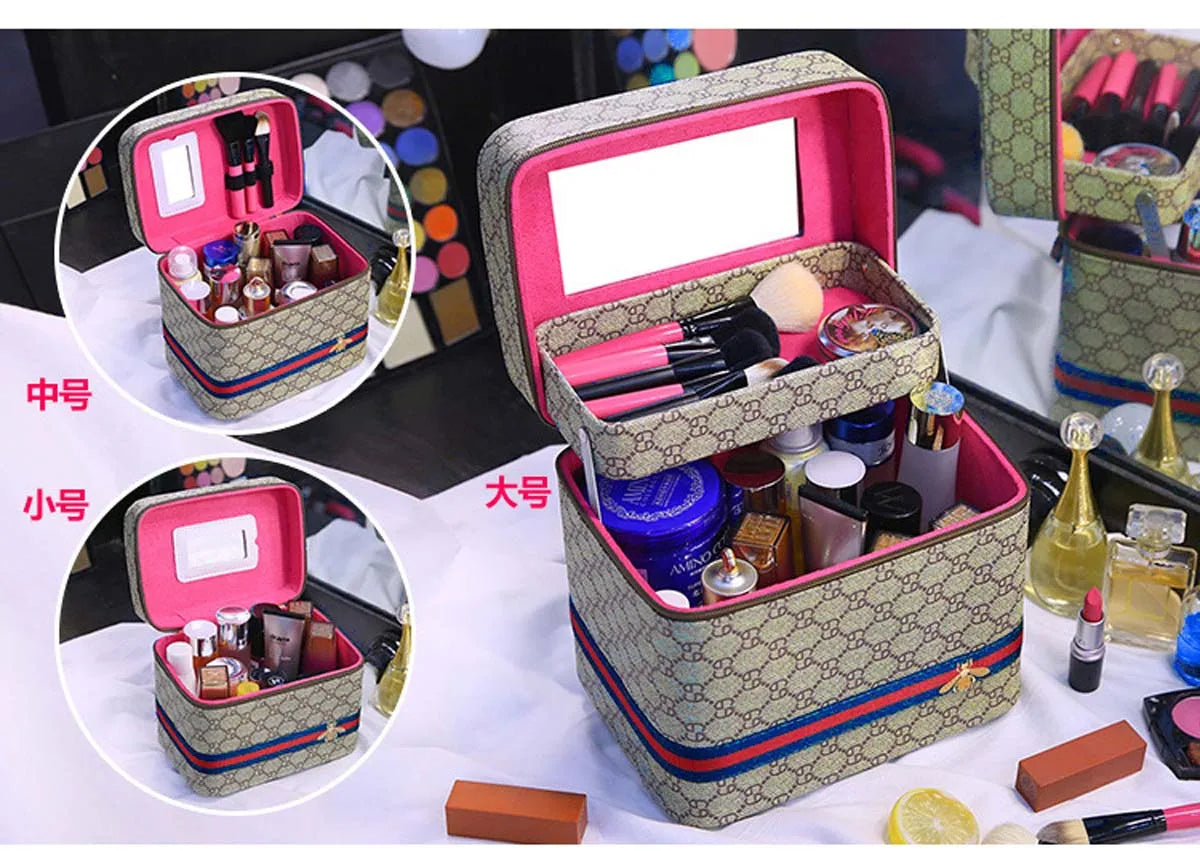 Leather cosmetic case