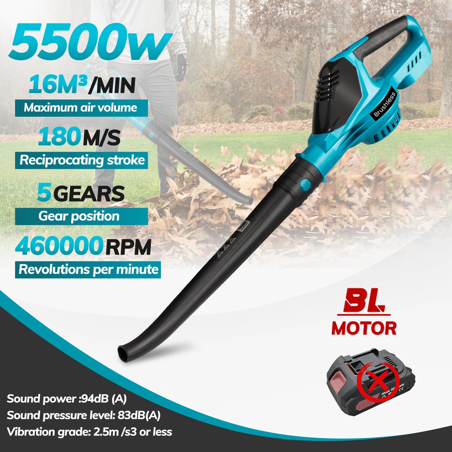 5500W Brushless Electric Air Blower