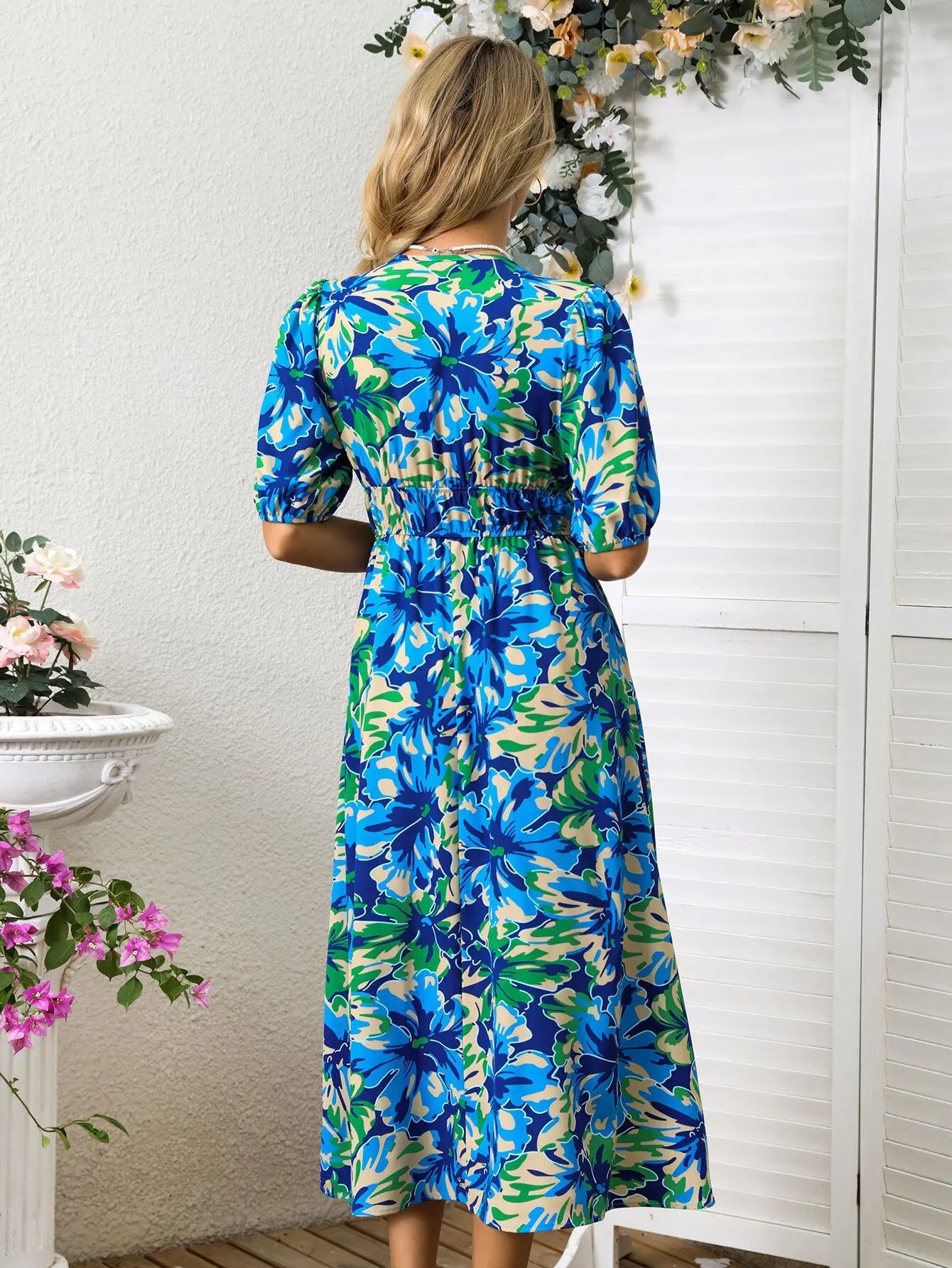 Women's Spring Floral Print Dress
