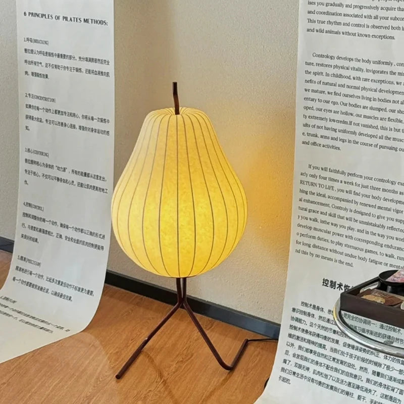 Japanese Style Wabi Sabi Pear Shape Floor Lamp