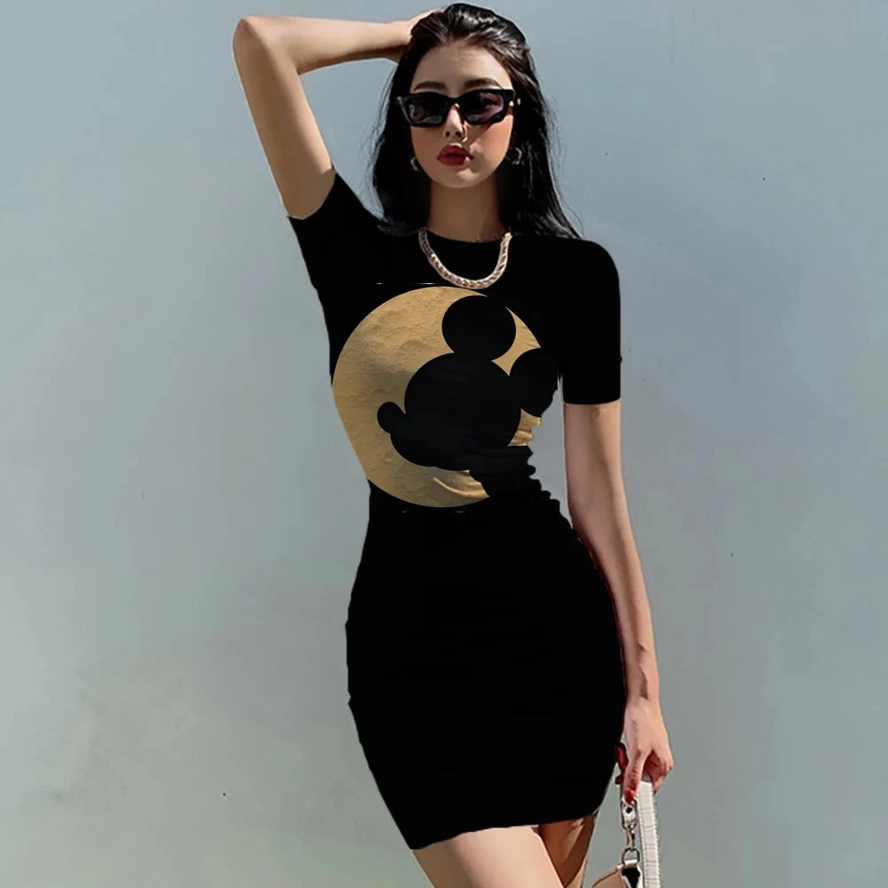 Disney Cartoon Print Minnie Mouse Dress