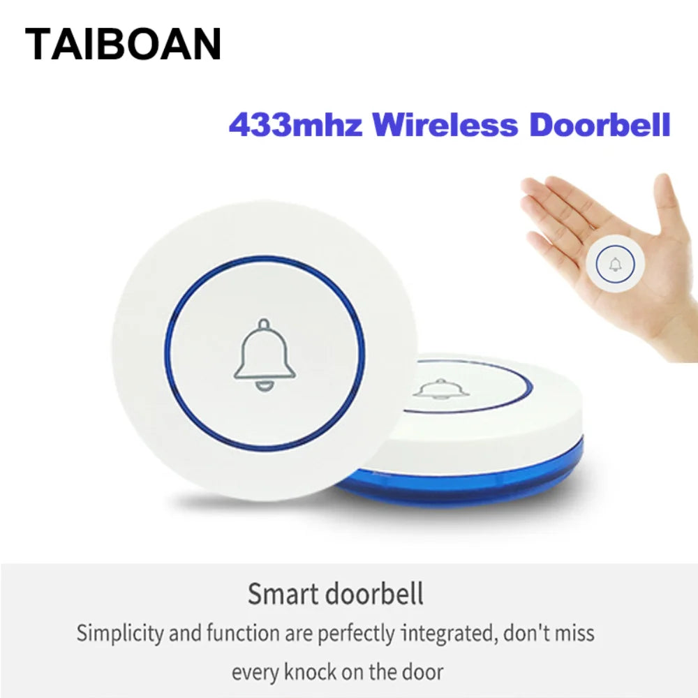 TAIBOAN 433MHz Home Burglar Alarm Host Accessories Wireless Link Smoke Sensor Door Magnetic Water Leak Detector Doorbell RFID