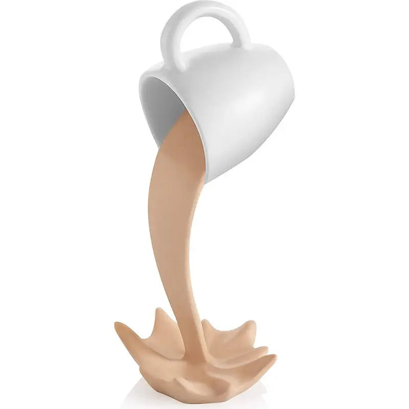 Floating Spilling Coffee Cup Sculpture