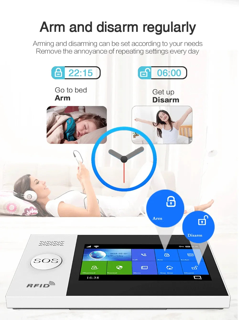 TAIBOAN Smart Tuya WIFI GSM Alarm Host Kit Wireless 2G Home Burglar Alarm Security System Support DIY PIR Door Sensor Accessory