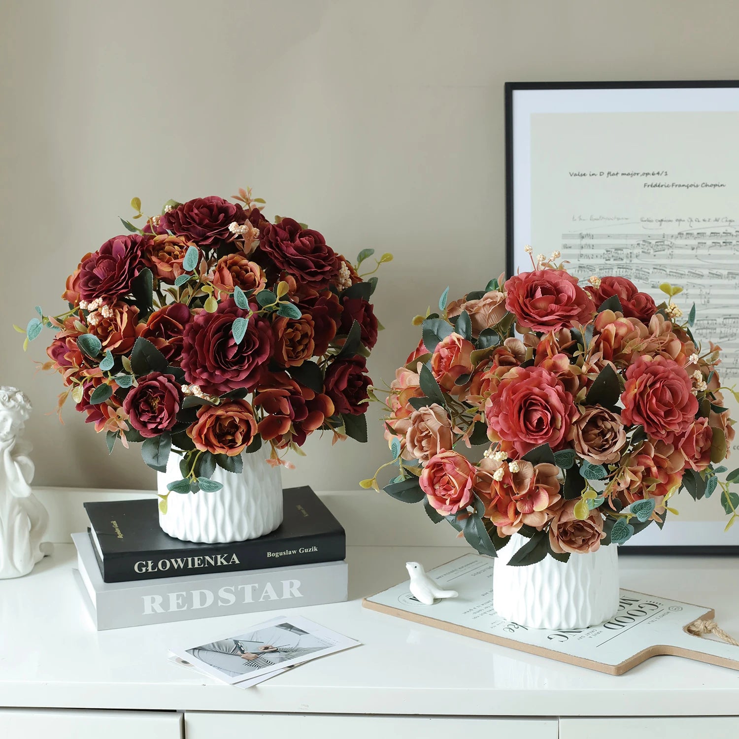 10PCS Artificial Peony Flowers