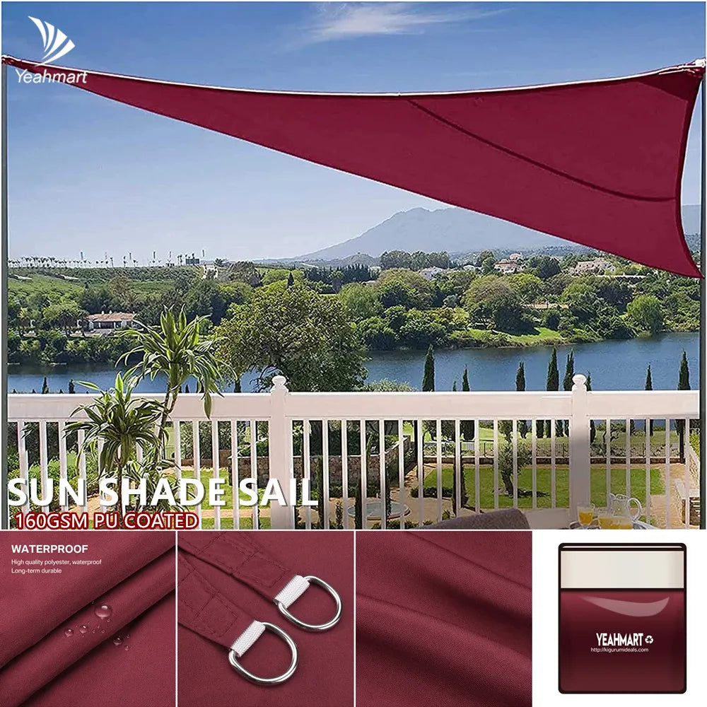 Waterproof Triangle Sun Shade Sail Canopy