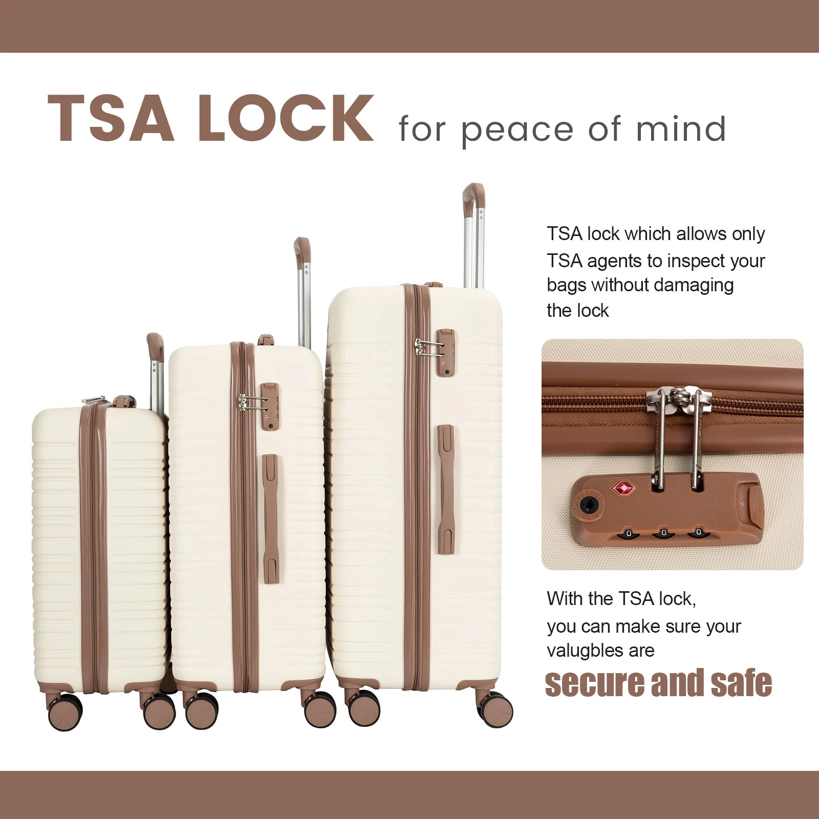 3-Piece Luggage Suitcase