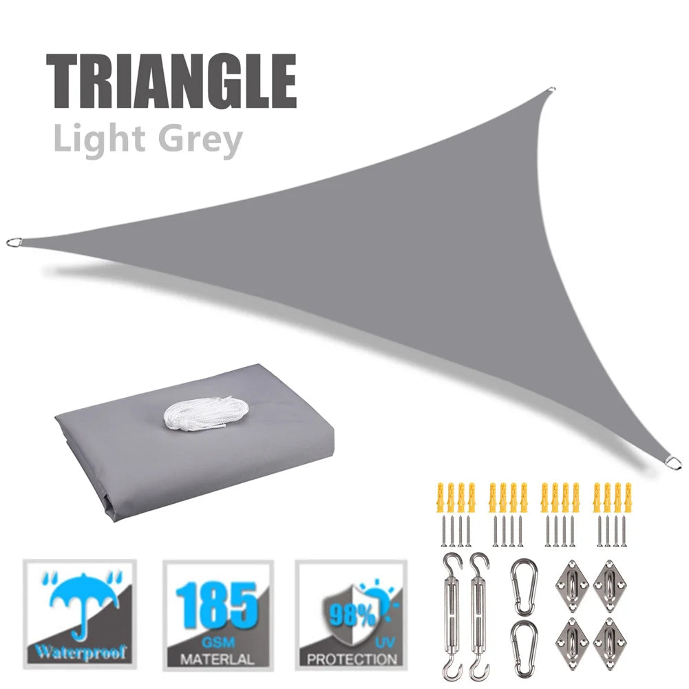 Waterproof Triangle Sun Shade Sail Canopy