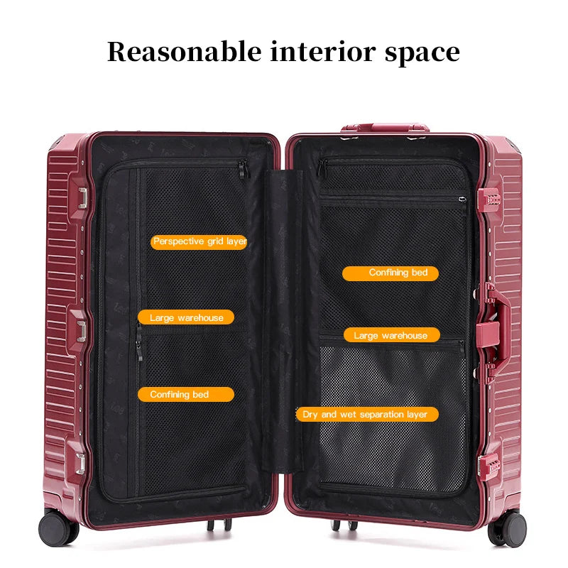 Men Carry-On Aluminum Luggage
