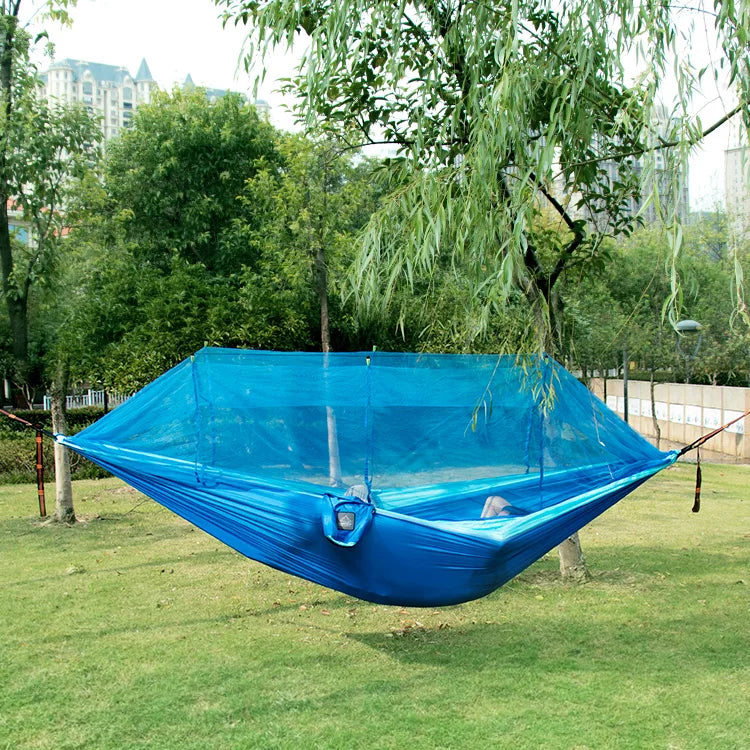 Single and Double Size Nylon Fabric Portable Travel Hammock