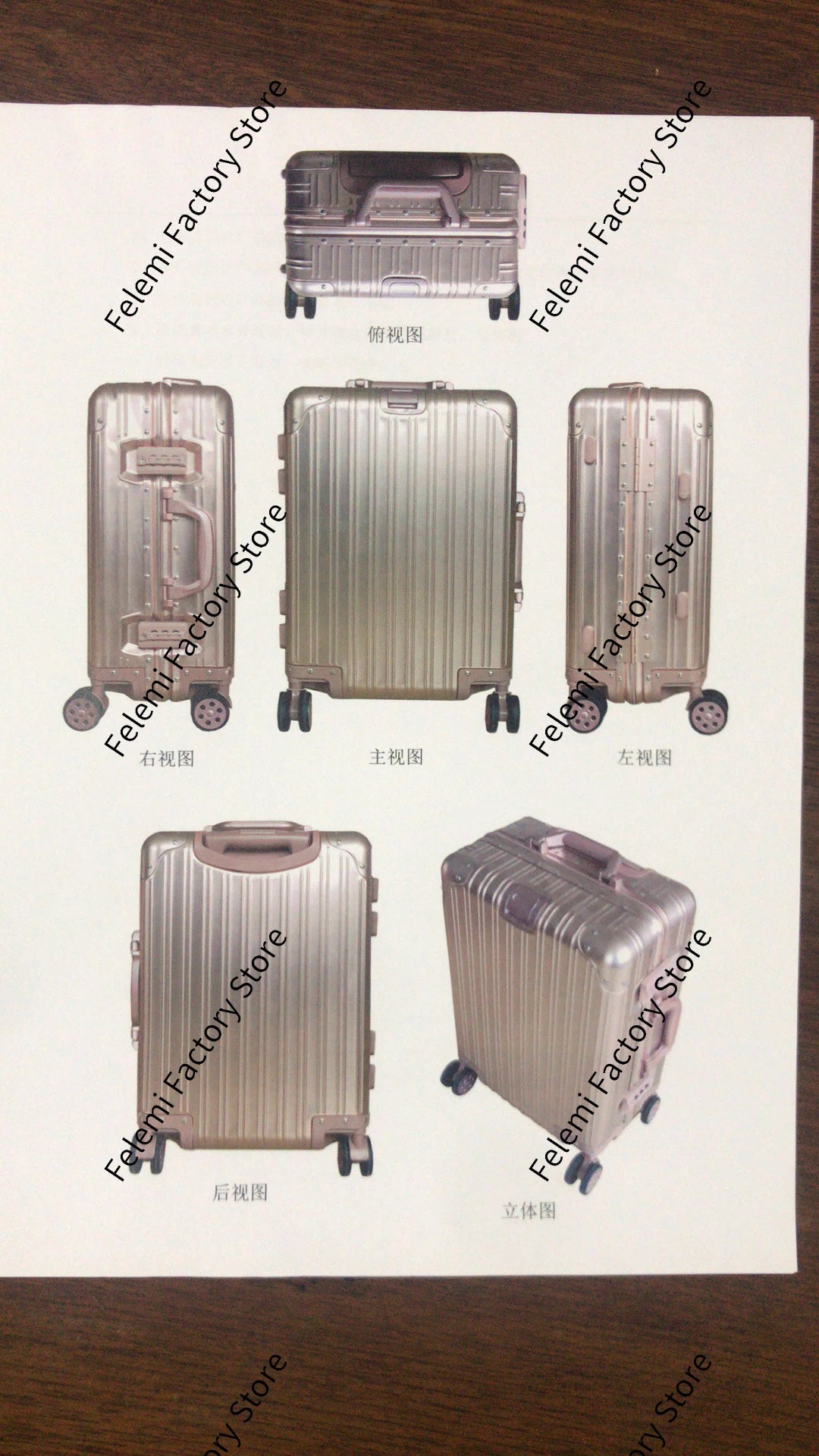 100% Aluminum-magnesium alloy Travel Suitcase