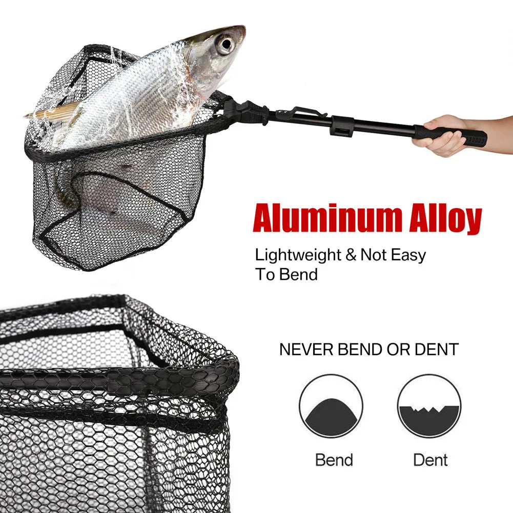 Telescopic Landing Net Folding Fishing Pole