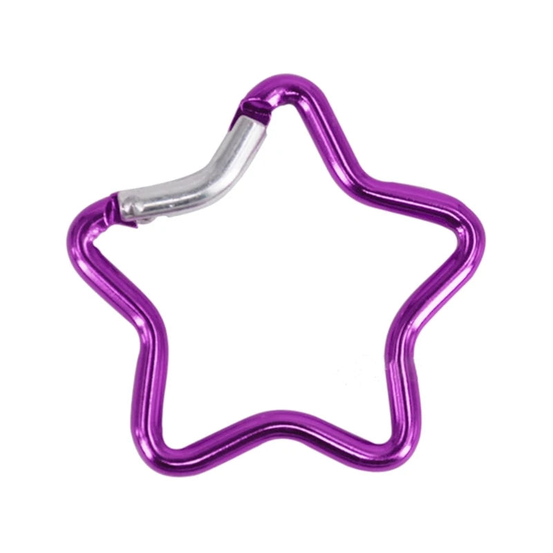 Aluminum Outdoor Star Shaped Spring Locking Carabiner Clip