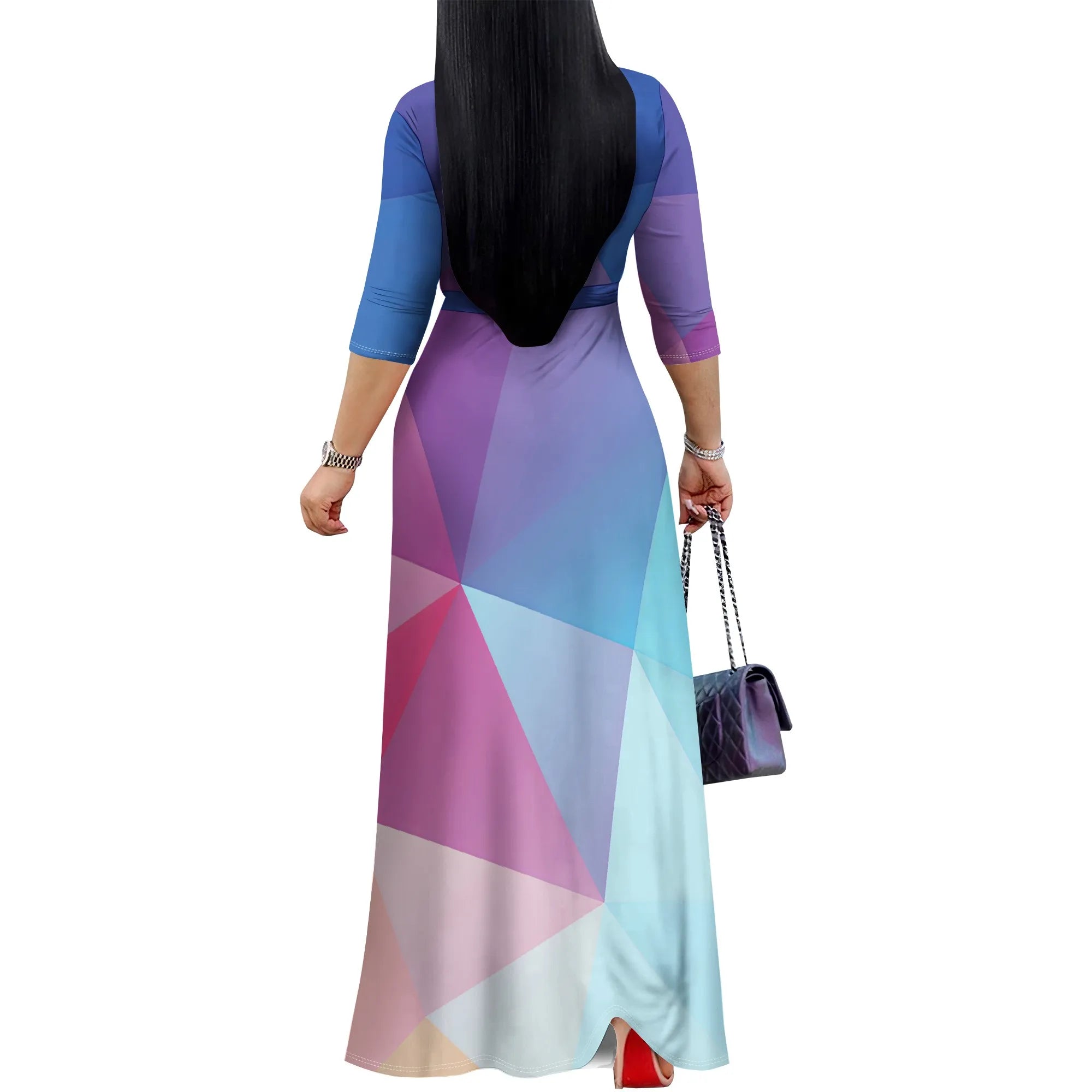 Women's Long Print Maxi Dress