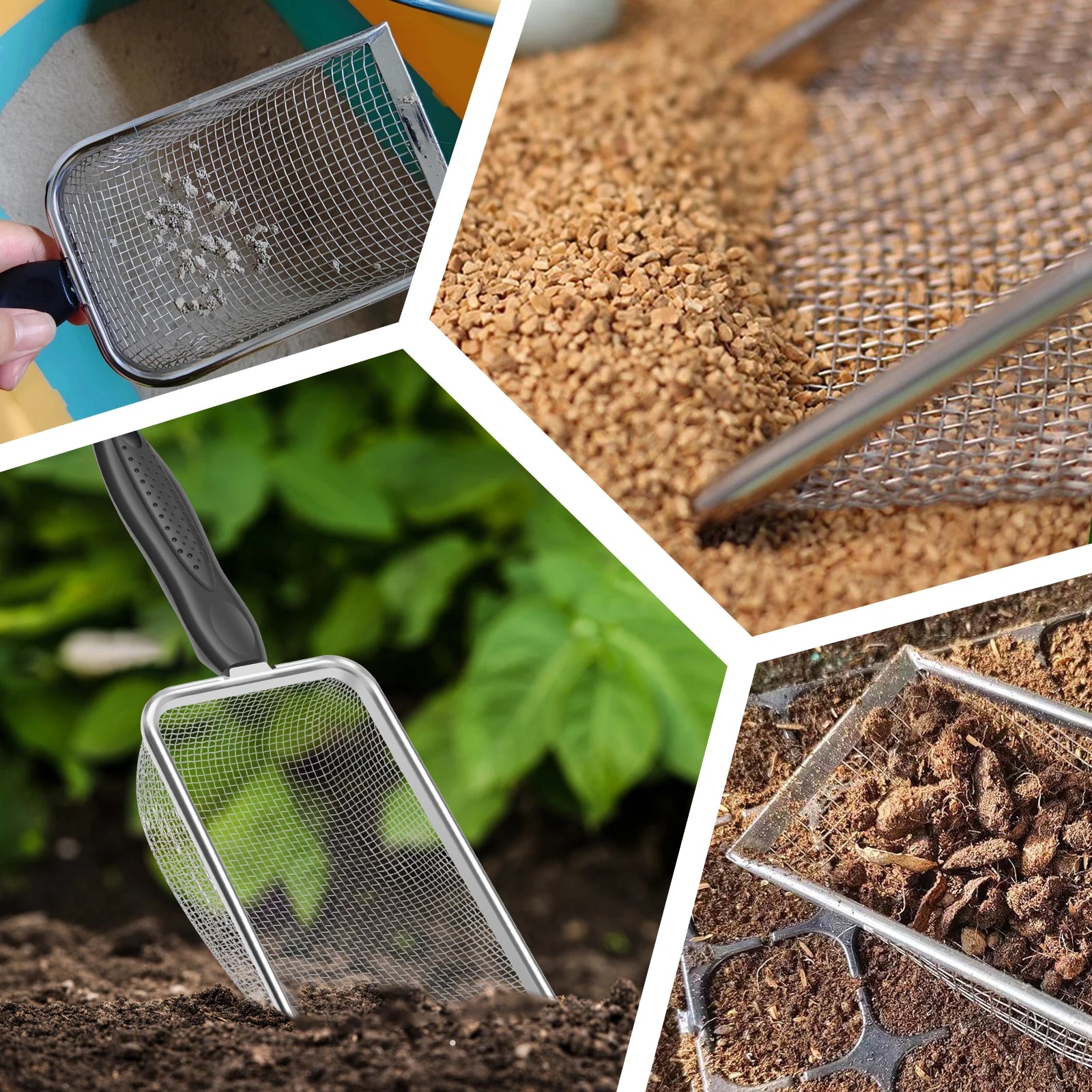 3/4Pcs Gardening Soil Sifters
