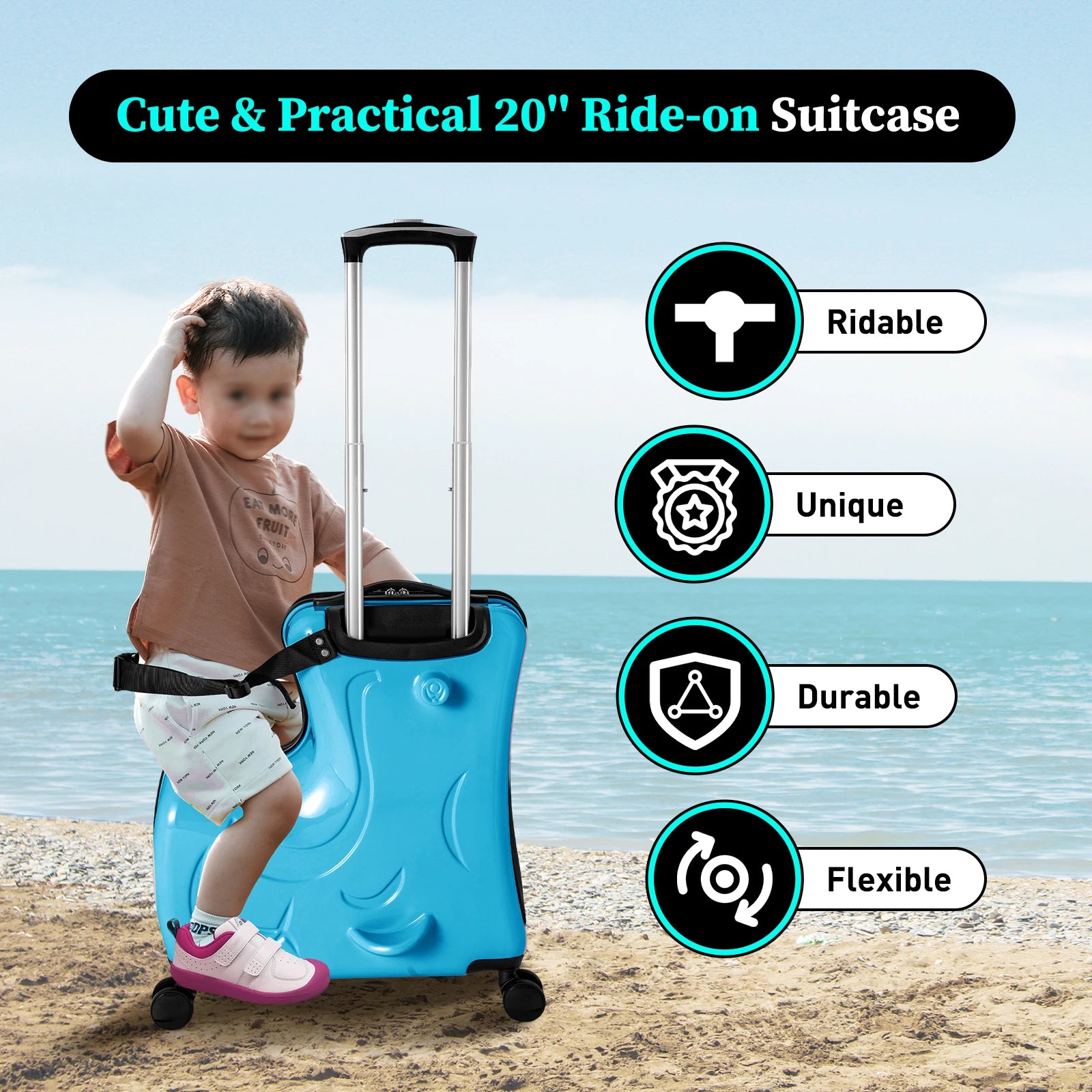 Kids Riding Suitcase