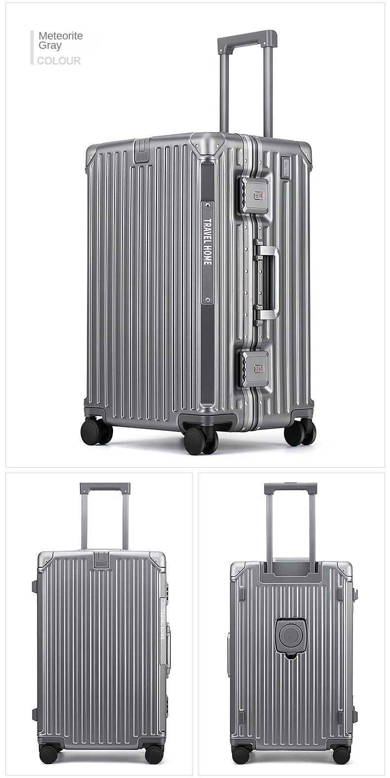 Large Capacity Aluminum Frame Trolley Luggage