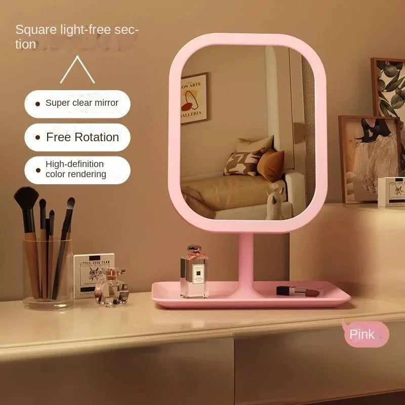 Illuminated makeup mirror