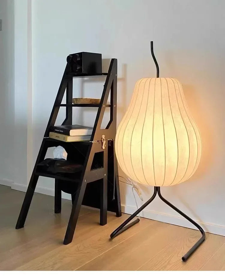 Japanese Style Wabi Sabi Pear Shape Floor Lamp