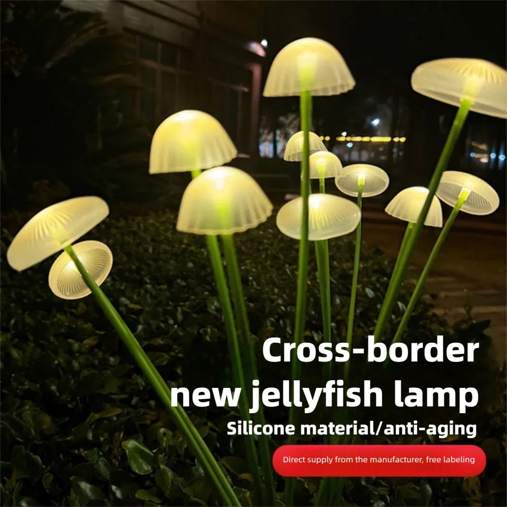LED Solar Jellyfish Mushroom Fairy Lights