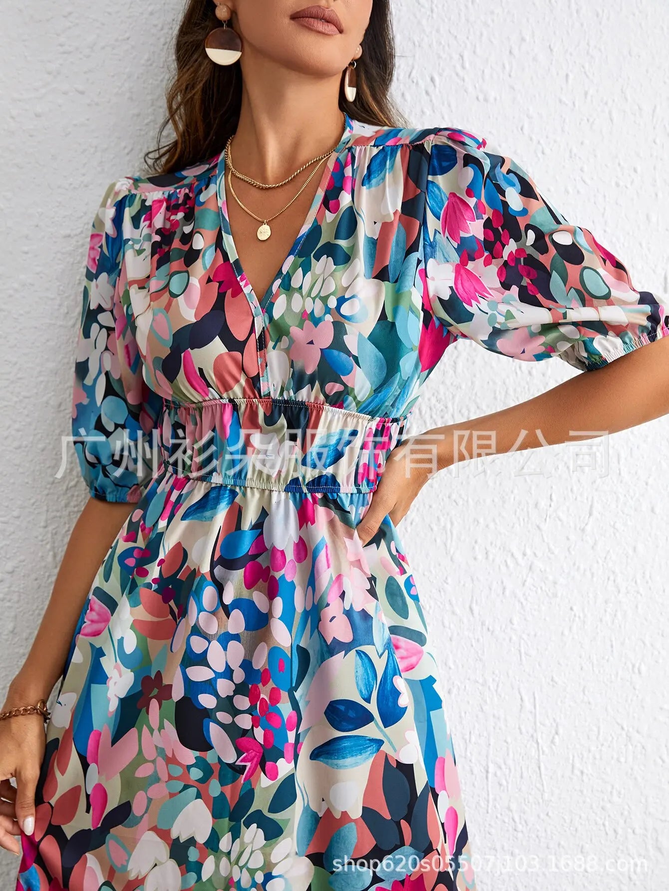 Women's Spring Floral Print Dress