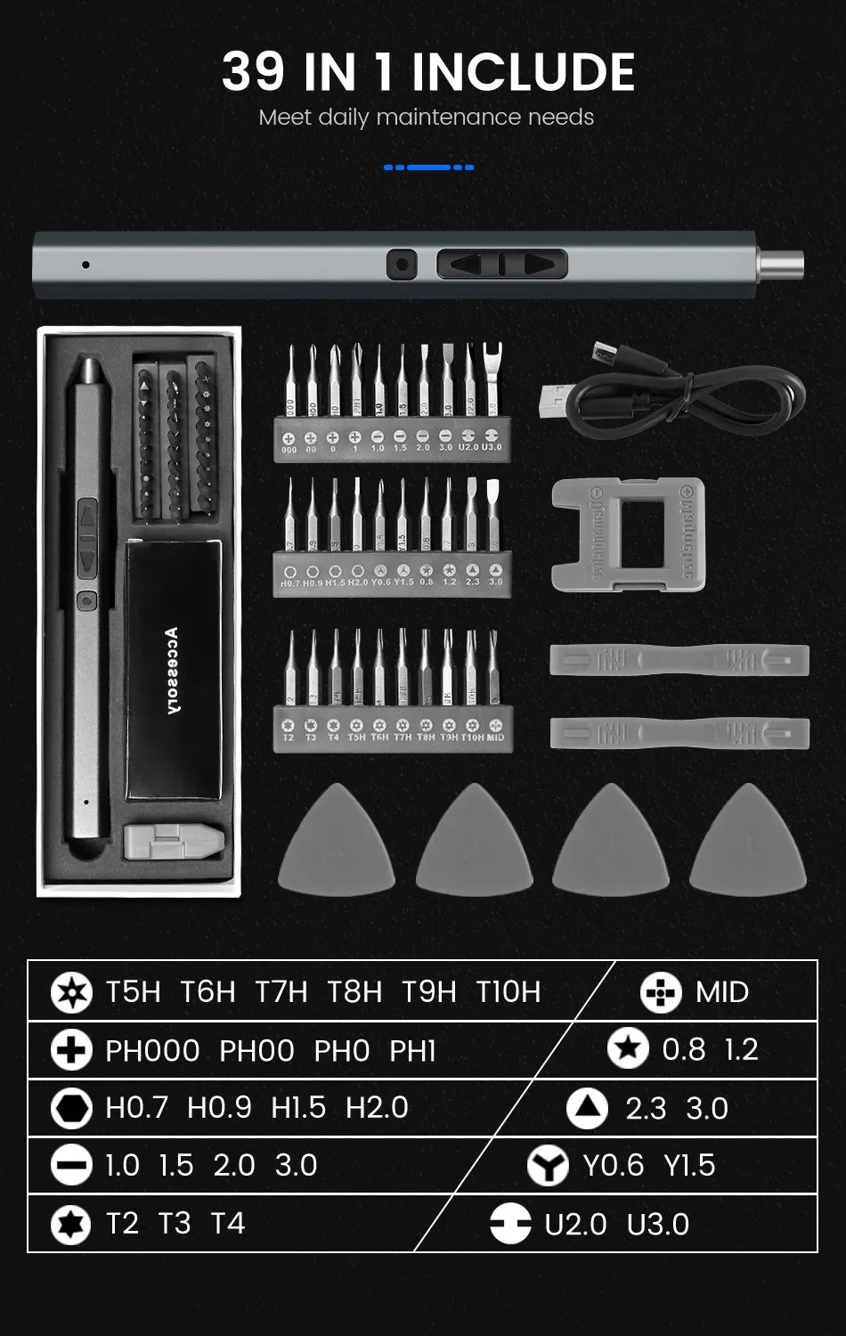 Cordless Electric Screwdriver Set