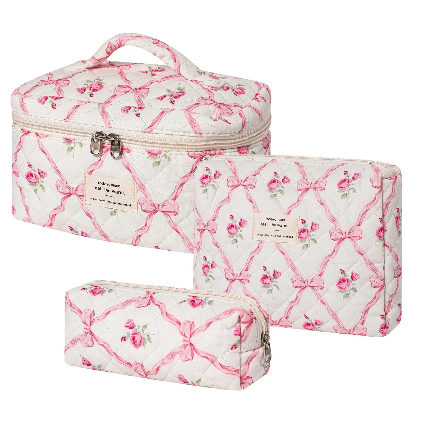 1pcs Quilted Cotton Makeup Bag
