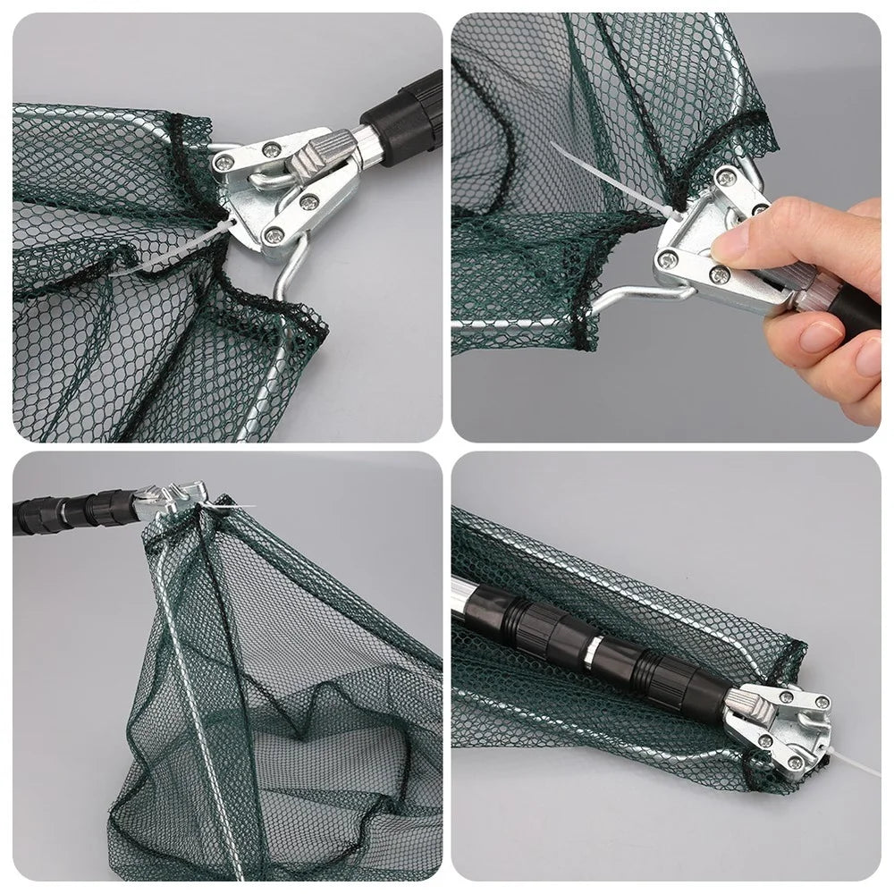 Telescopic Landing Net Folding Fishing Pole