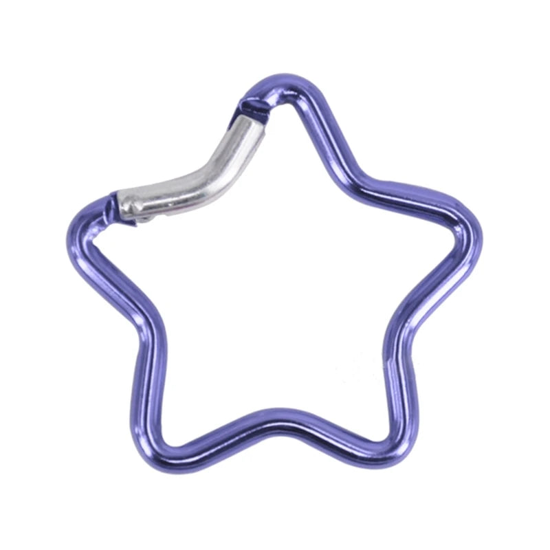 Aluminum Outdoor Star Shaped Spring Locking Carabiner Clip