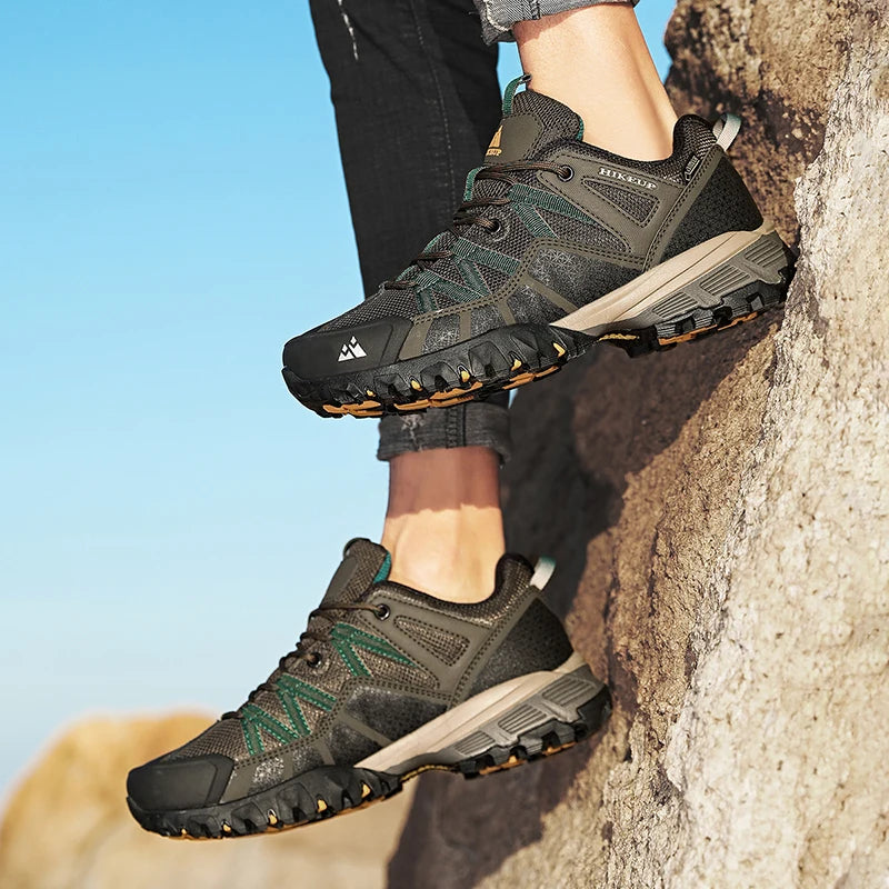 Men's Breathable Cushioning Nonslip Hiking Sneakers