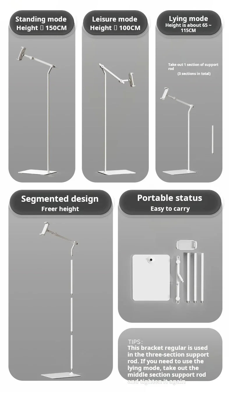 Adjustable Floor Stand for IPhone & IPad