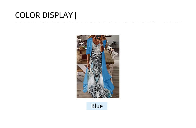 Plus Size Casual Dress Sets Solid Open Front and Graphic Printed Dress Sets Women's Plus Size Clothing