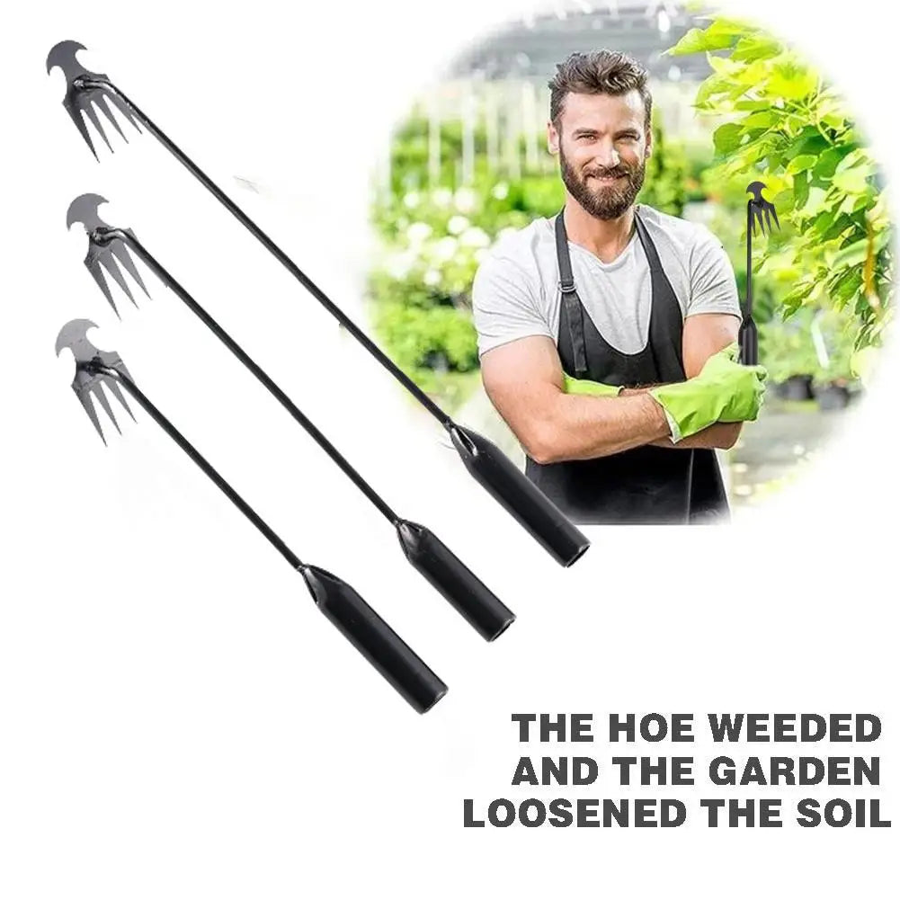 Garden Rake Manual Weed Grass Rooting Puller Shovel