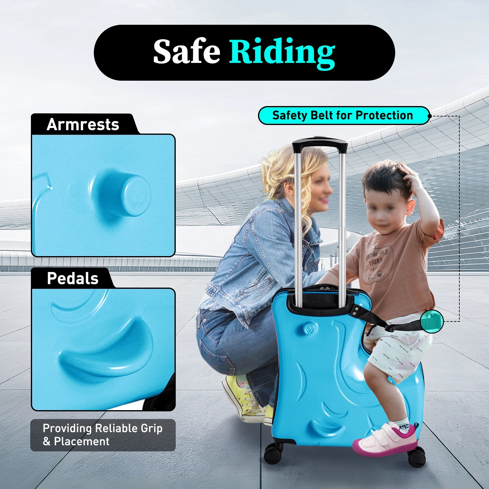 Kids Riding Suitcase