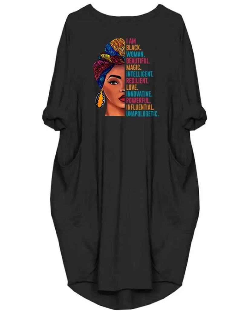 Plus Size Women Short Sleeve O-Neck Loose Dress