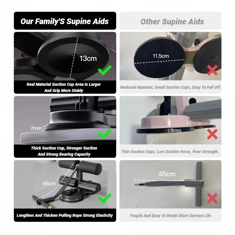 Abdominal Sit Up Equipment Suction Cups
