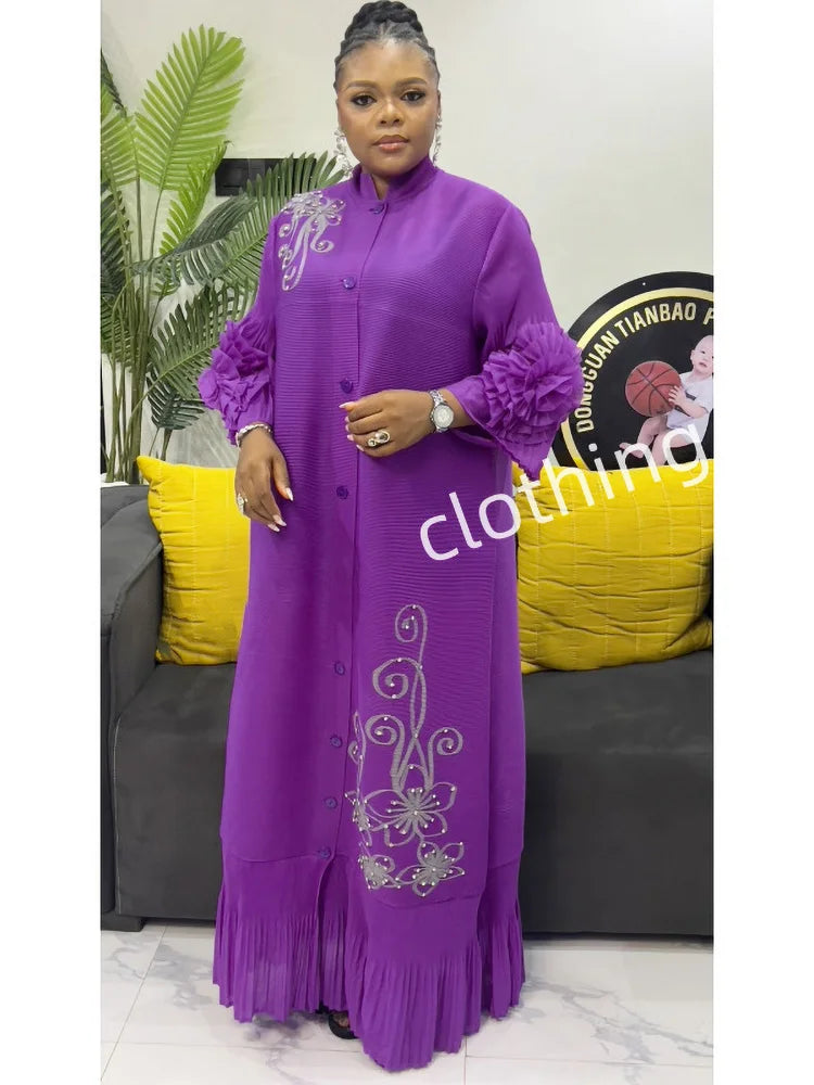 Women Lapel Flower Dress