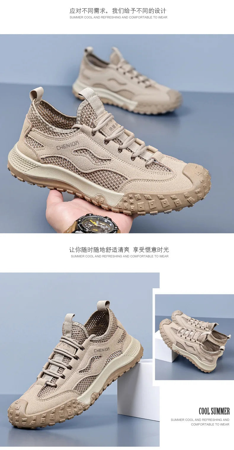 Breathable Hollow Out Mesh Hiking Shoes