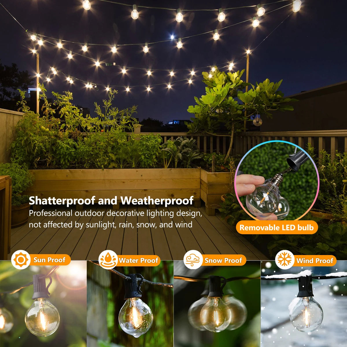 Outdoor Solar String Lights