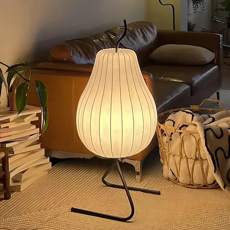 Japanese Style Wabi Sabi Pear Shape Floor Lamp