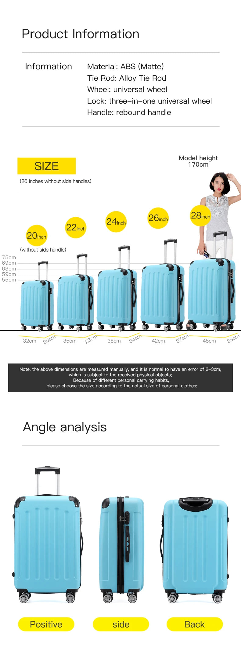 20 inch Luggage Suitcase