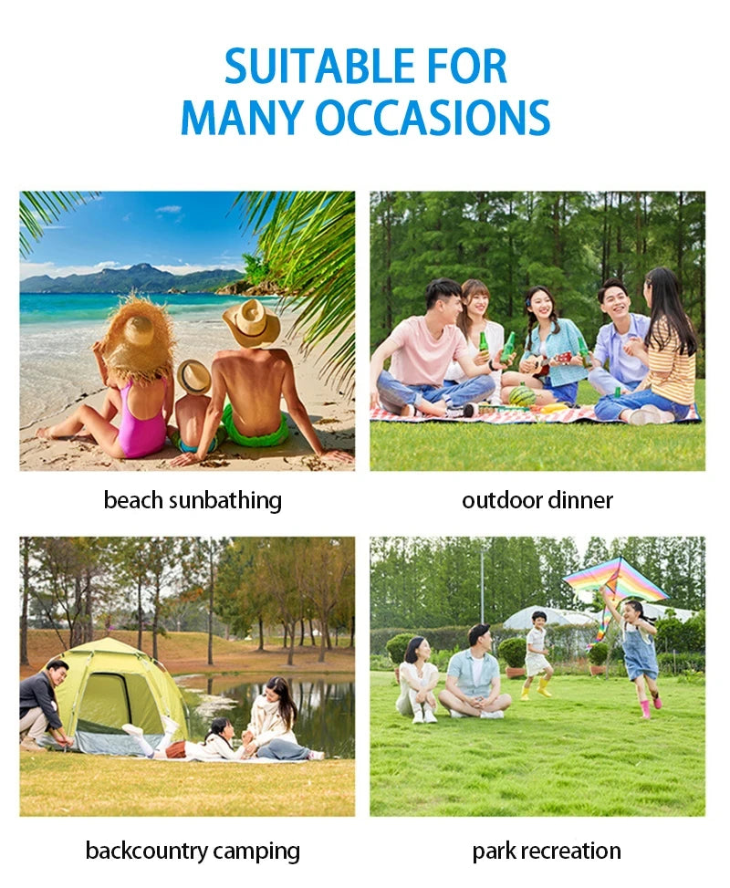 Massage Mat 6-Fold XPE Cushion Outdoor Hiking Camping Training Park Foldable Pillow Picnic Sitting Moisture-proof Pad