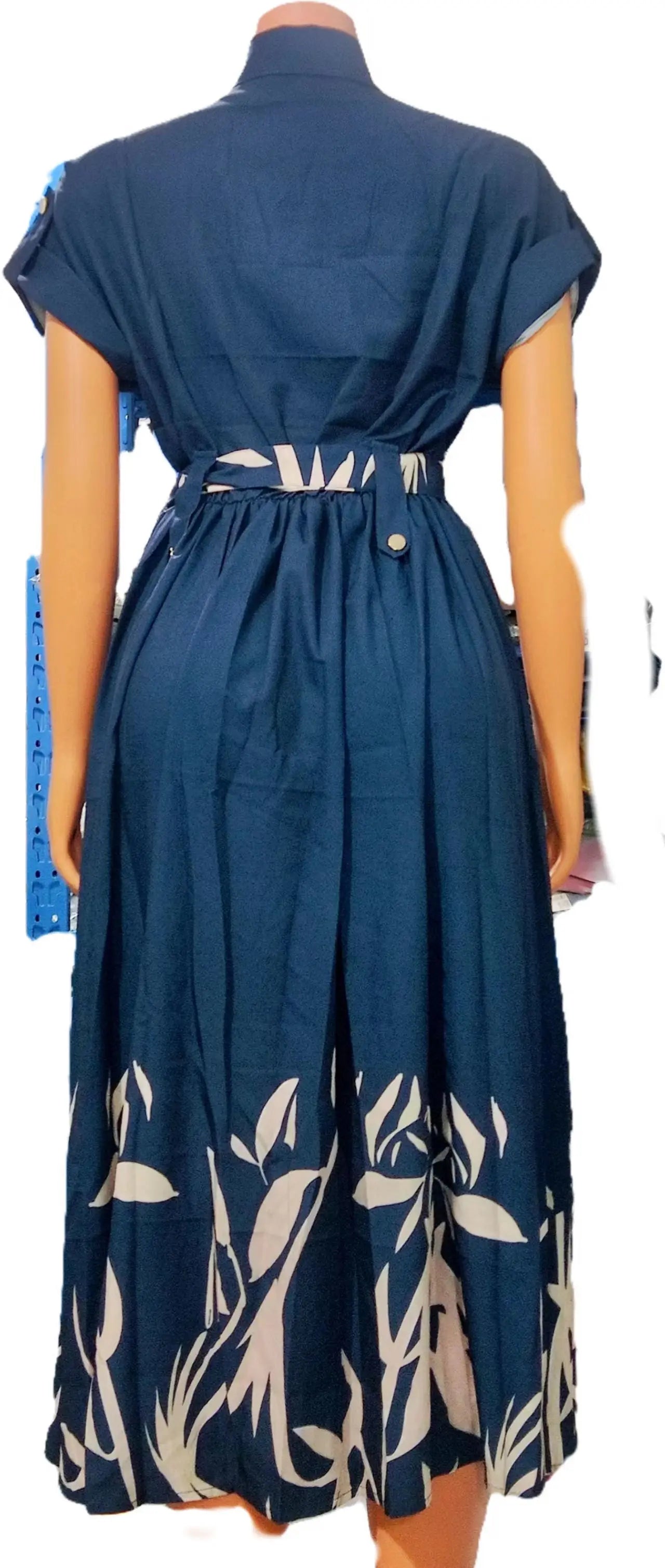 2023 Summer New Casual Commuting Women's Dress Fashion Elegant Commuting Floral Print Ruched Buttoned Shirt Dress Ottd