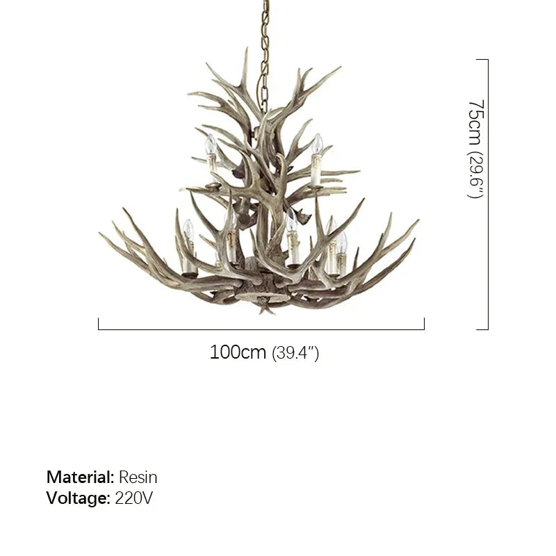 American Deer Antler Chandelier