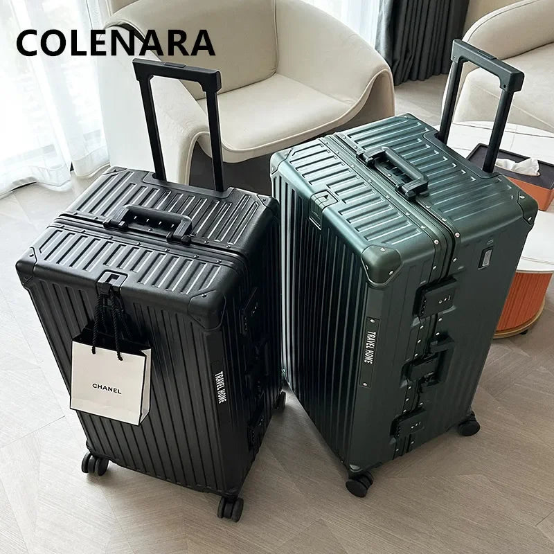Large Capacity Aluminum Frame Trolley Luggage
