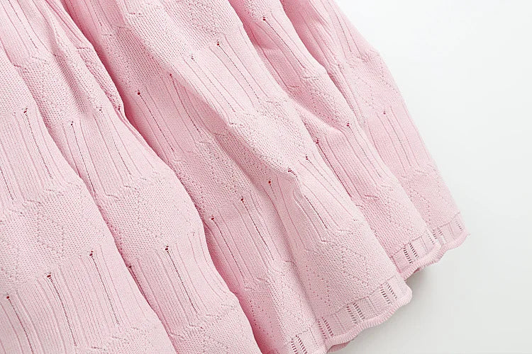 2025 Summer New in Pink Sleeveless Ribbed Knit Bodycon Mini Dress Versatile Work & Casual Outfit