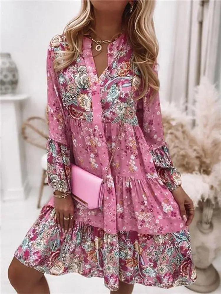 Women's Floral Print Mini Dress