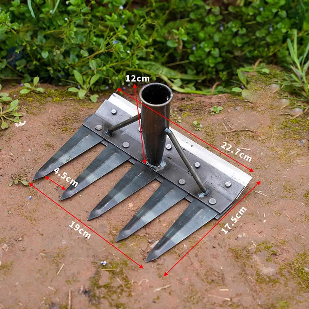 Heavy-Duty Steel Garden Hand Weeding Rake